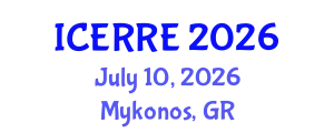 International Conference on Energy Recovery and Renewable Energy (ICERRE) July 10, 2026 - Mykonos, Greece