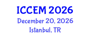 International Conference on Corrosion Engineering and Materials (ICCEM) December 20, 2026 - Istanbul, Turkey