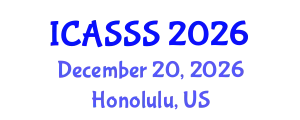 International Conference on Applied Statistics and Statistical Science (ICASSS) December 20, 2026 - Honolulu, United States