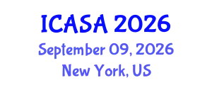 International Conference on Applied Statistics and Analysis (ICASA) September 09, 2026 - New York, United States