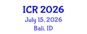 International Conference on Rheology (ICR) July 15, 2026 - Bali, Indonesia