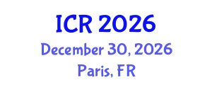 International Conference on Rheology (ICR) December 30, 2026 - Paris, France