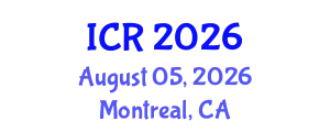 International Conference on Rheology (ICR) August 05, 2026 - Montreal, Canada