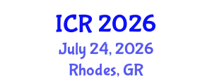 International Conference on Rheology (ICR) July 24, 2026 - Rhodes, Greece