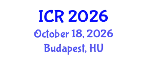 International Conference on Rheology (ICR) October 18, 2026 - Budapest, Hungary