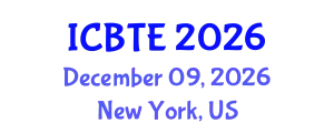 International Conference on Biogeochemistry of Trace Elements (ICBTE) December 09, 2026 - New York, United States