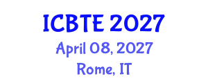 International Conference on Biogeochemistry of Trace Elements (ICBTE) April 08, 2027 - Rome, Italy