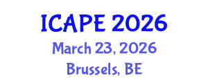 International Conference on Advanced Pavement Engineering (ICAPE) March 23, 2026 - Brussels, Belgium