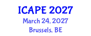 International Conference on Advanced Pavement Engineering (ICAPE) March 24, 2027 - Brussels, Belgium