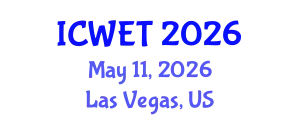 International Conference on Welding Engineering and Technology (ICWET) May 11, 2026 - Las Vegas, United States
