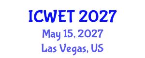 International Conference on Welding Engineering and Technology (ICWET) May 15, 2027 - Las Vegas, United States