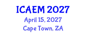 International Conference on Agricultural Economics and Management (ICAEM) April 15, 2027 - Cape Town, South Africa