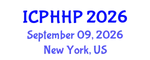 International Conference on Public Health and Health Promotion (ICPHHP) September 09, 2026 - New York, United States