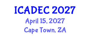 International Conference on Aging Diseases and Elderly Care (ICADEC) April 15, 2027 - Cape Town, South Africa