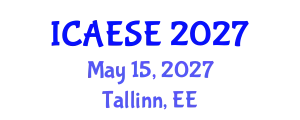 International Conference on Advances in Energy Systems Engineering (ICAESE) May 15, 2027 - Tallinn, Estonia