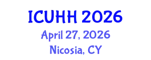 International Conference on Urban Hydrology and Hydraulics (ICUHH) April 27, 2026 - Nicosia, Cyprus