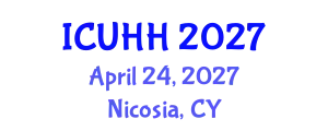 International Conference on Urban Hydrology and Hydraulics (ICUHH) April 24, 2027 - Nicosia, Cyprus