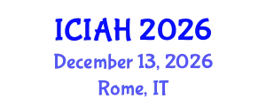 International Conference on Islamic Architecture and Heritage (ICIAH) December 13, 2026 - Rome, Italy