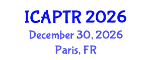 International Conference on Advanced Pharmaceutical Technology and Research (ICAPTR) December 30, 2026 - Paris, France