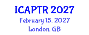 International Conference on Advanced Pharmaceutical Technology and Research (ICAPTR) February 15, 2027 - London, United Kingdom