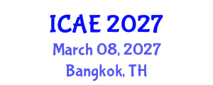 International Conference on Agricultural Entomology (ICAE) March 08, 2027 - Bangkok, Thailand
