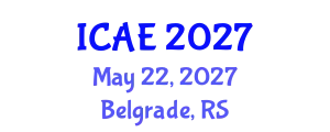 International Conference on Applied Entomology (ICAE) May 22, 2027 - Belgrade, Serbia