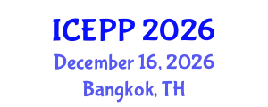 International Conference on Entomology and Plant Pathology (ICEPP) December 16, 2026 - Bangkok, Thailand