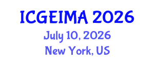 International Conference on Geotechnical Engineering Investigation Methods and Applications (ICGEIMA) July 10, 2026 - New York, United States