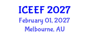 International Conference on Energy Economics and Finance (ICEEF) February 01, 2027 - Melbourne, Australia