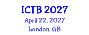 International Conference on Taxonomy and Biodiversity (ICTB) April 22, 2027 - London, United Kingdom