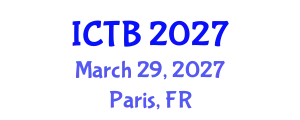 International Conference on Taxonomy and Biodiversity (ICTB) March 29, 2027 - Paris, France