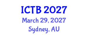 International Conference on Taxonomy and Biodiversity (ICTB) March 29, 2027 - Sydney, Australia