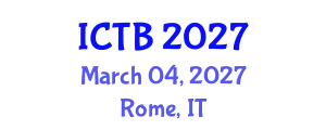 International Conference on Taxonomy and Biodiversity (ICTB) March 04, 2027 - Rome, Italy