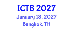 International Conference on Taxonomy and Biodiversity (ICTB) January 18, 2027 - Bangkok, Thailand