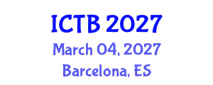 International Conference on Taxonomy and Biodiversity (ICTB) March 04, 2027 - Barcelona, Spain
