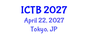 International Conference on Taxonomy and Biodiversity (ICTB) April 22, 2027 - Tokyo, Japan