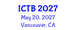 International Conference on Taxonomy and Biodiversity (ICTB) May 20, 2027 - Vancouver, Canada