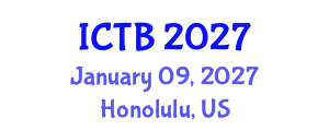 International Conference on Taxonomy and Biodiversity (ICTB) January 09, 2027 - Honolulu, United States