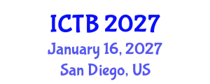 International Conference on Taxonomy and Biodiversity (ICTB) January 16, 2027 - San Diego, United States