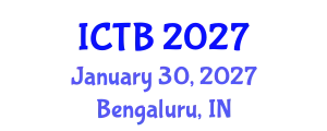 International Conference on Taxonomy and Biodiversity (ICTB) January 30, 2027 - Bengaluru, India