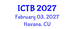 International Conference on Taxonomy and Biodiversity (ICTB) February 03, 2027 - Havana, Cuba
