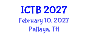 International Conference on Taxonomy and Biodiversity (ICTB) February 10, 2027 - Pattaya, Thailand