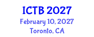 International Conference on Taxonomy and Biodiversity (ICTB) February 10, 2027 - Toronto, Canada