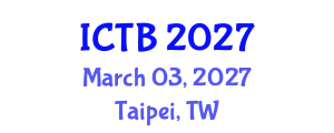 International Conference on Taxonomy and Biodiversity (ICTB) March 03, 2027 - Taipei, Taiwan