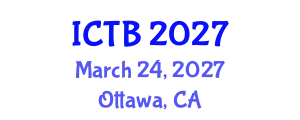 International Conference on Taxonomy and Biodiversity (ICTB) March 24, 2027 - Ottawa, Canada