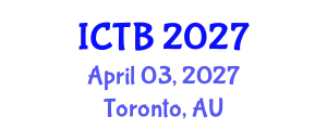 International Conference on Taxonomy and Biodiversity (ICTB) April 03, 2027 - Toronto, Australia
