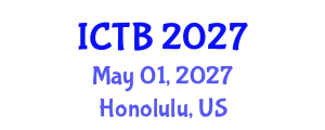 International Conference on Taxonomy and Biodiversity (ICTB) May 01, 2027 - Honolulu, United States