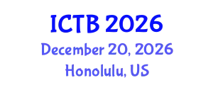 International Conference on Taxonomy and Biodiversity (ICTB) December 20, 2026 - Honolulu, United States