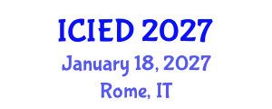 International Conference on International Economics and Development (ICIED) January 18, 2027 - Rome, Italy
