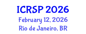 International Conference on Rocket and Spacecraft Propulsion (ICRSP) February 12, 2026 - Rio de Janeiro, Brazil